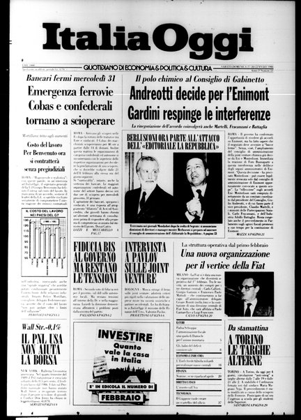 Italia oggi : quotidiano di economia finanza e politica